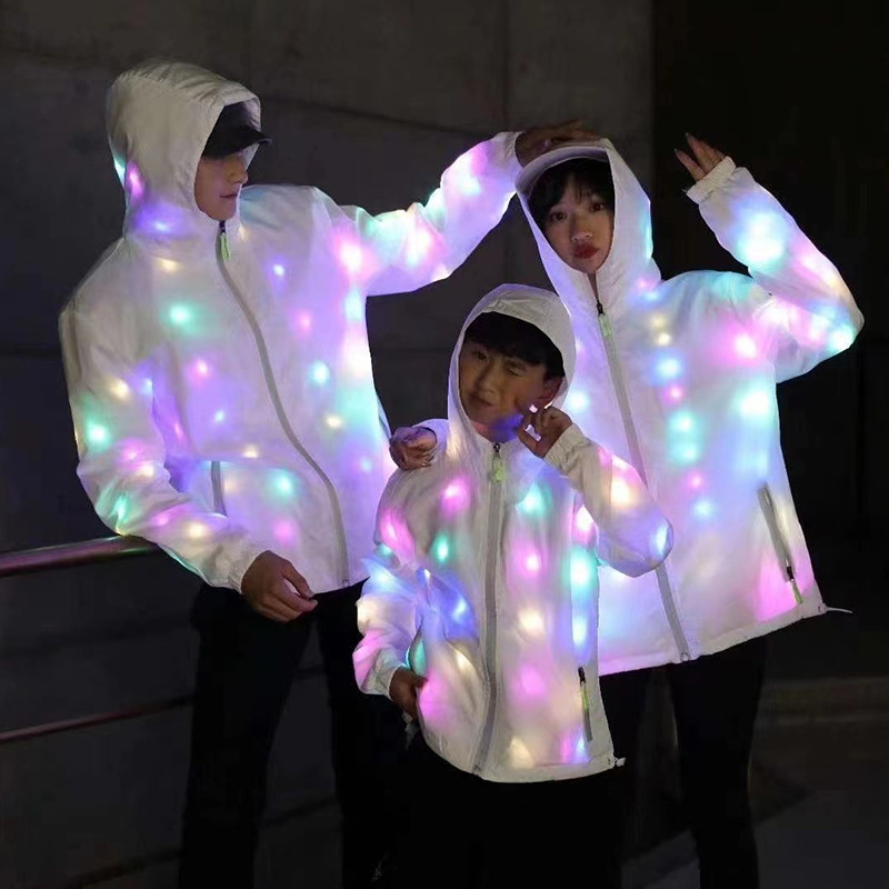 Outdoor Sport Jacket - Led Lighs Waterproof Clothes Cool Night