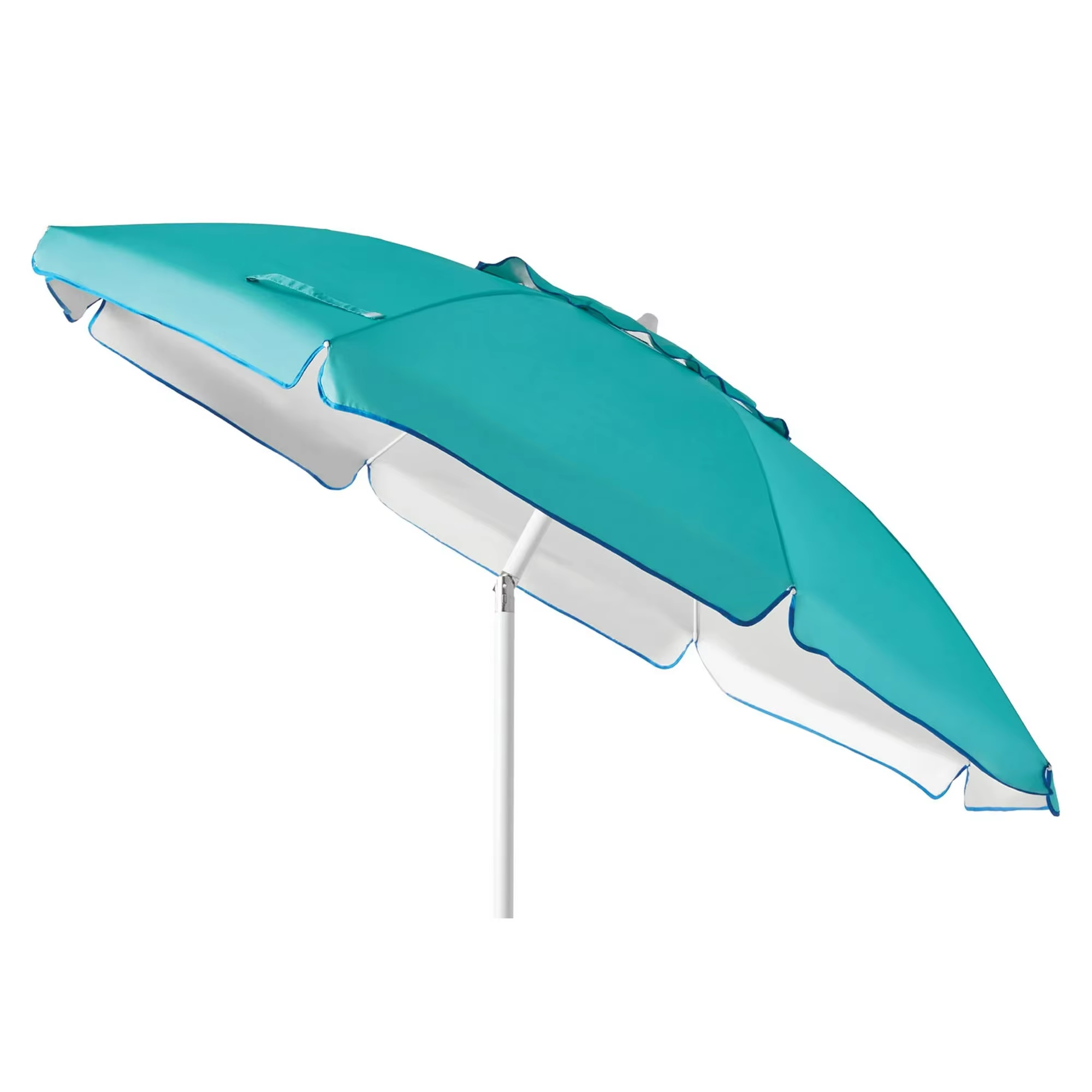 Outdoor Sports Umbrella - 6.5' Turquoise Beach Umbrella with Tilt,