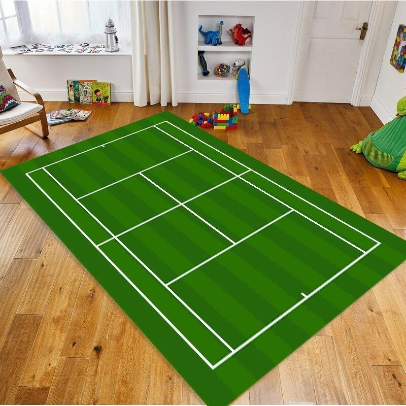 Tennis Court Print Area Rug Gr - Outdoor Sport Area avaliação e preço