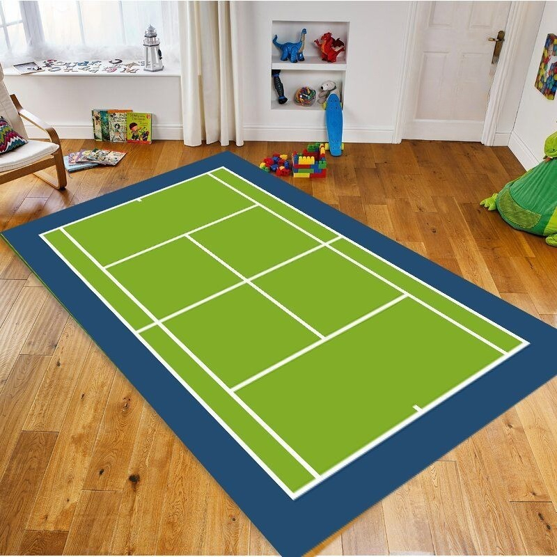Tennis Court Print Area Rug Gr - Outdoor Sport Area avaliação e preço