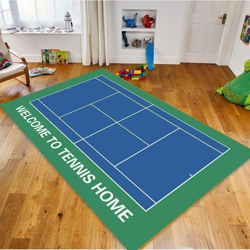 Tennis Court Print Area Rug Gr - Outdoor Sport Area avaliação e preço