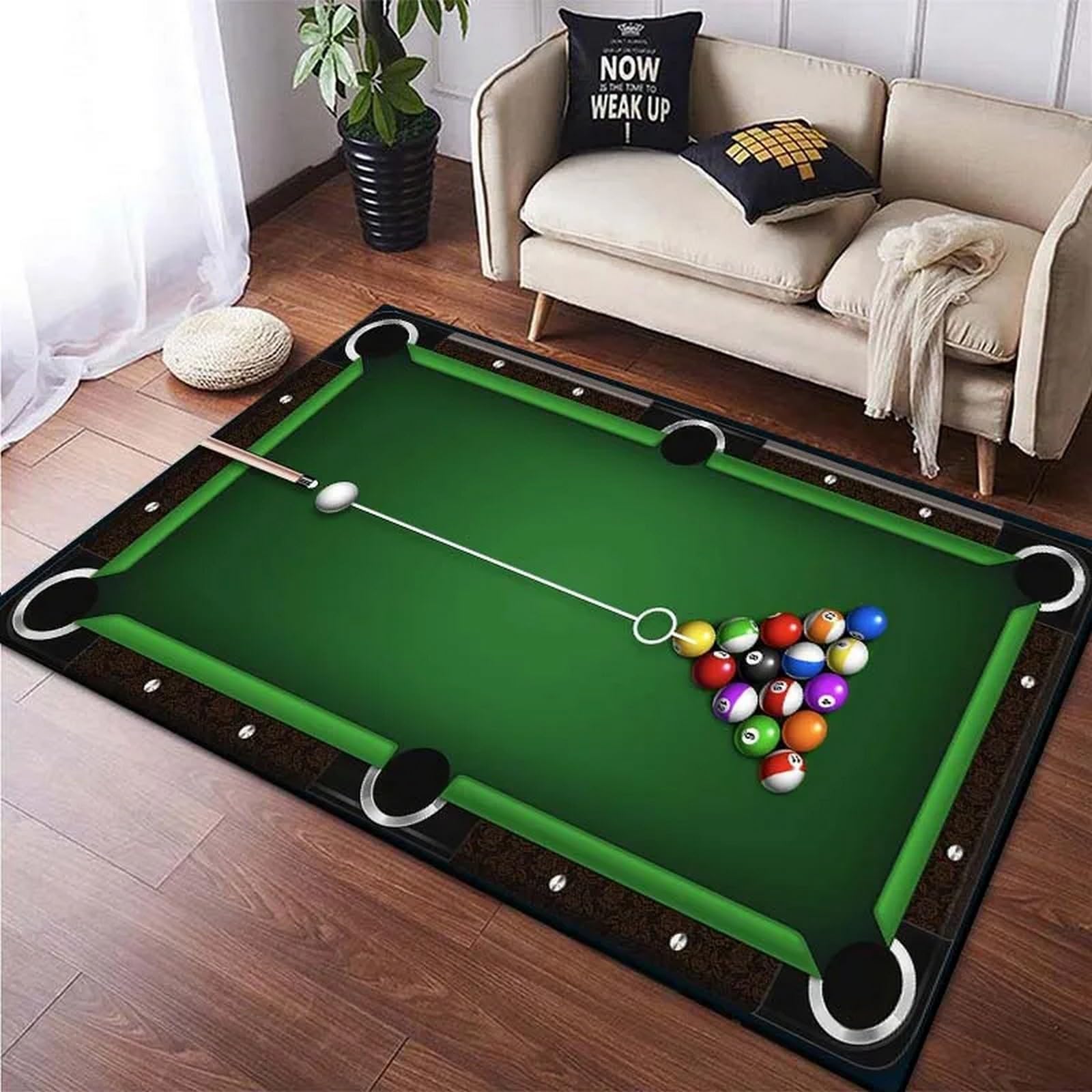 Billiards Area Rug, Ball Game  - Outdoor Sport Area avaliação e preço