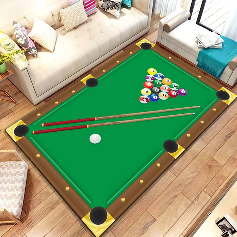 Billiards Area Rug, Ball Game  - Outdoor Sport Area avaliação e preço