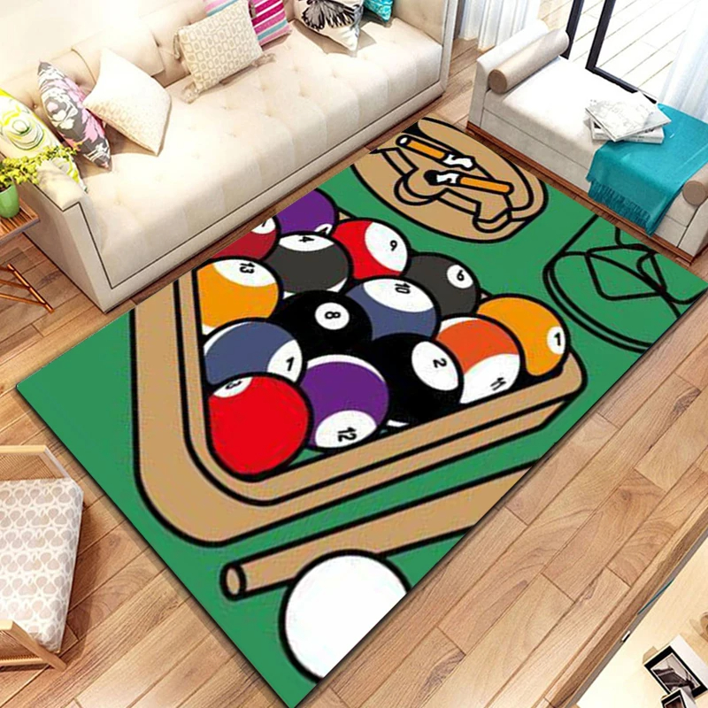 Billiards Area Rug, Ball Game  - Outdoor Sport Area avaliação e preço
