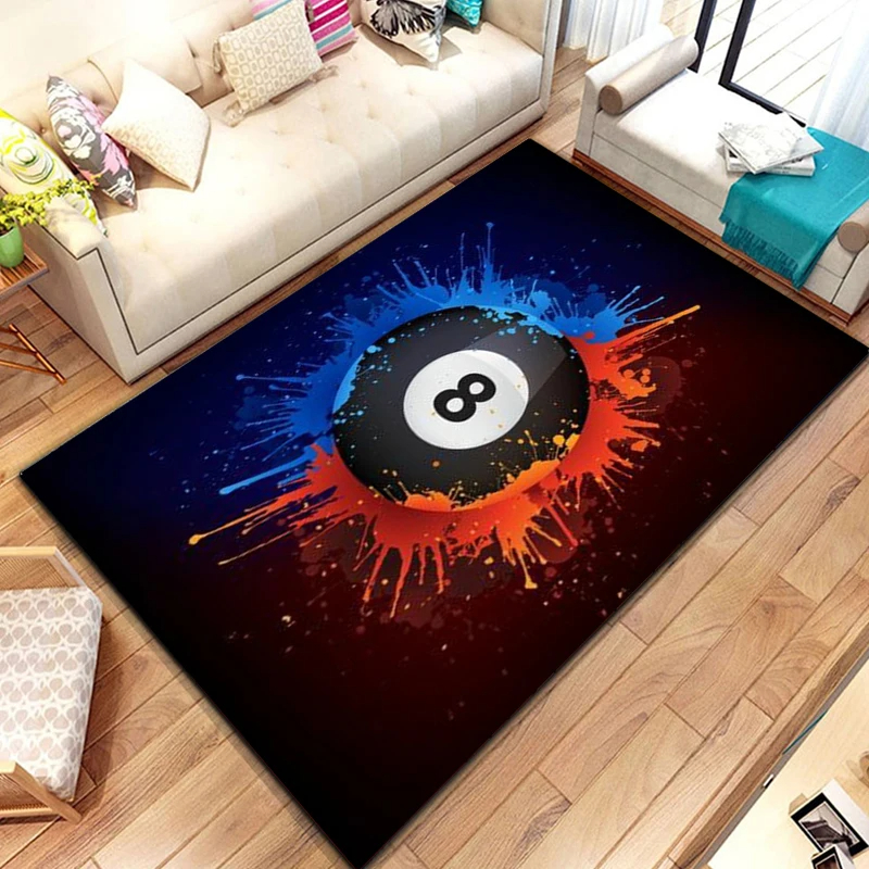 Billiards Area Rug, Ball Game  - Outdoor Sport Area avaliação e preço