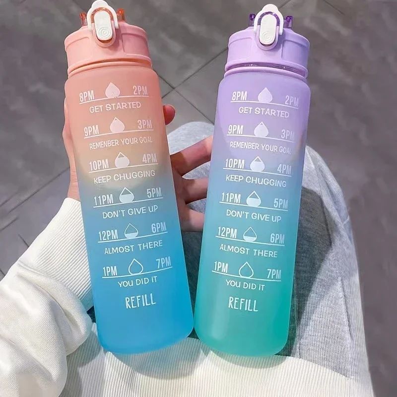 Sports Water Bottle with Time- - Outdoor Sports Adventure avaliação e preço