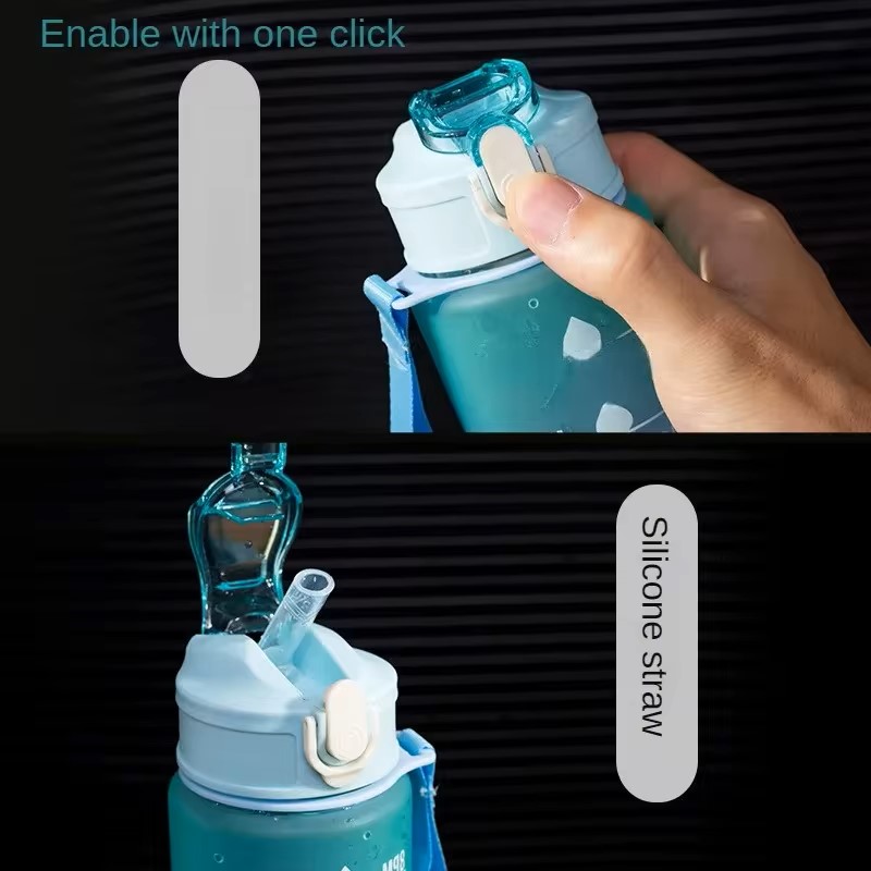 Sports Water Bottle with Time- - Outdoor Sports Adventure avaliação e preço