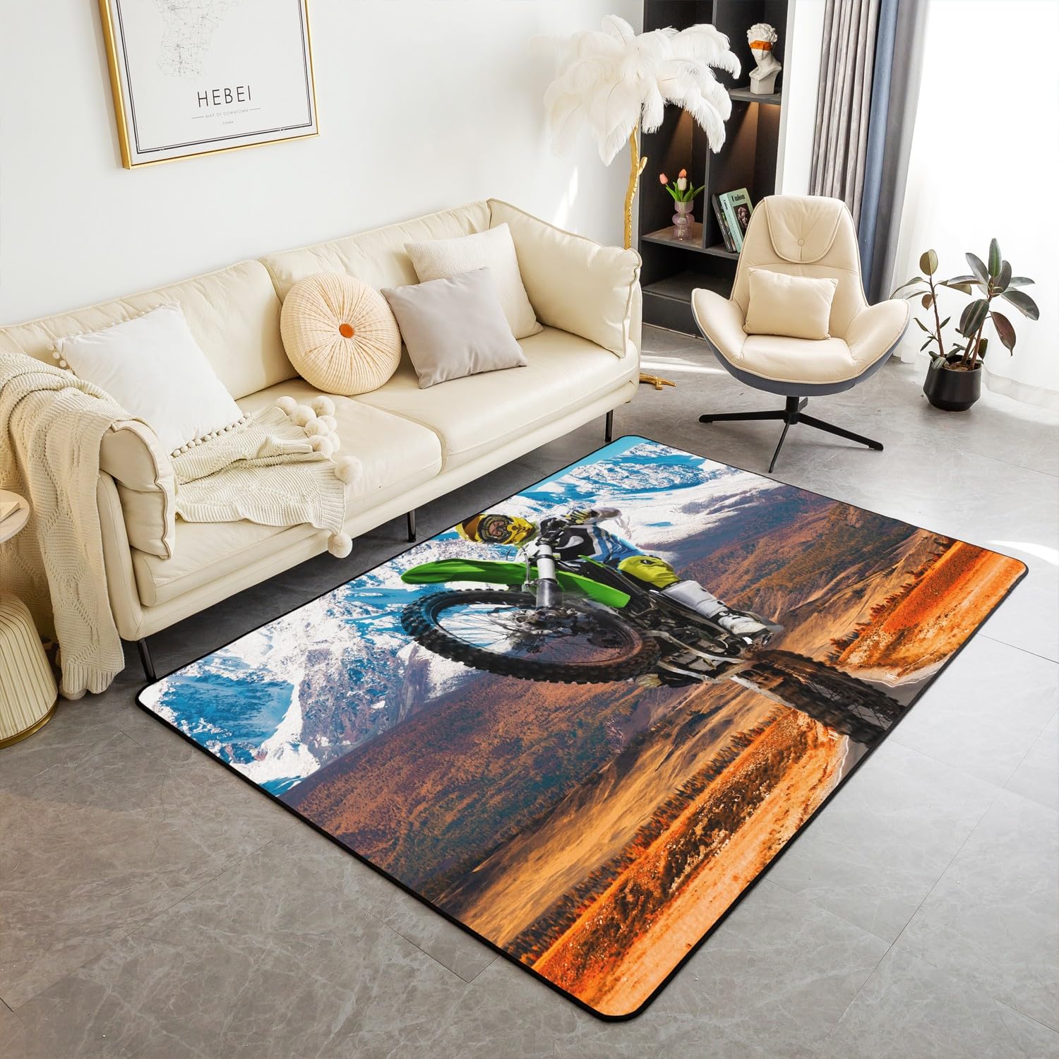 Teen Dirt Bike Area Rug for Li - Outdoor Sport Area avaliação e preço