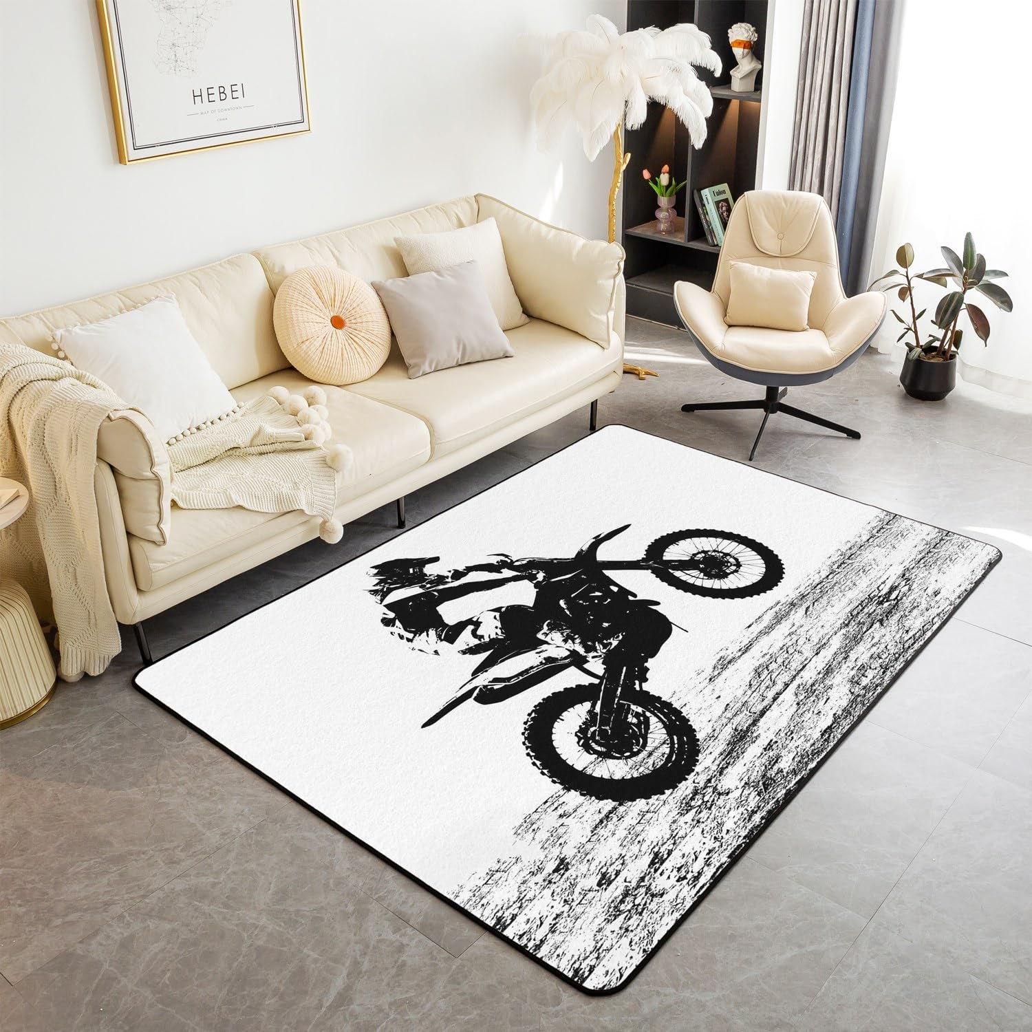 Teen Dirt Bike Area Rug for Li - Outdoor Sport Area avaliação e preço